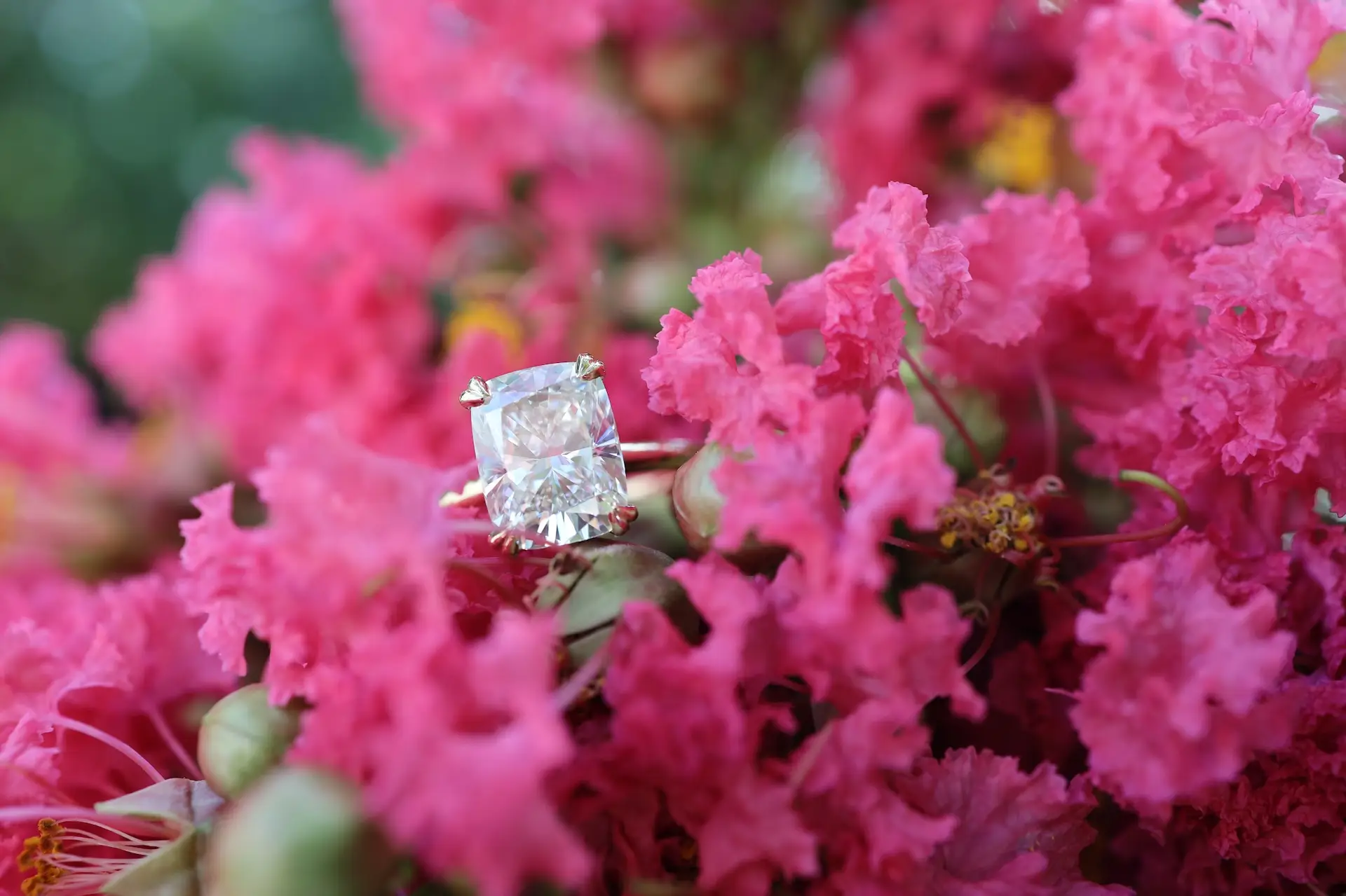 square diamond engagement ring
