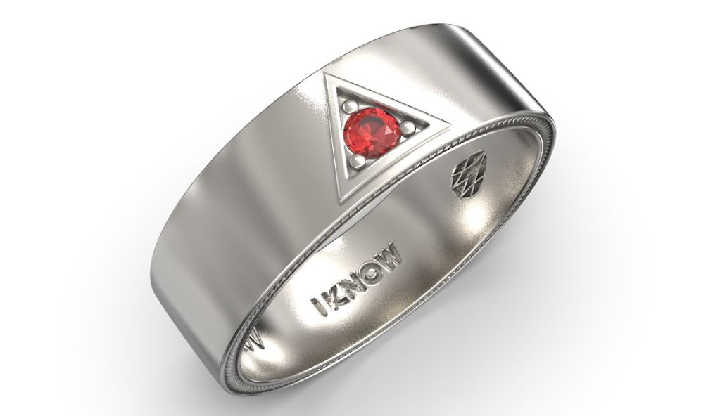 Timeless brushed finish men’s ring.
