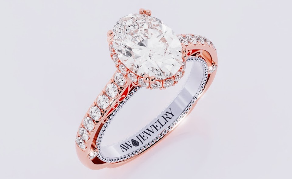 Brilliant oval, no bow-tie.