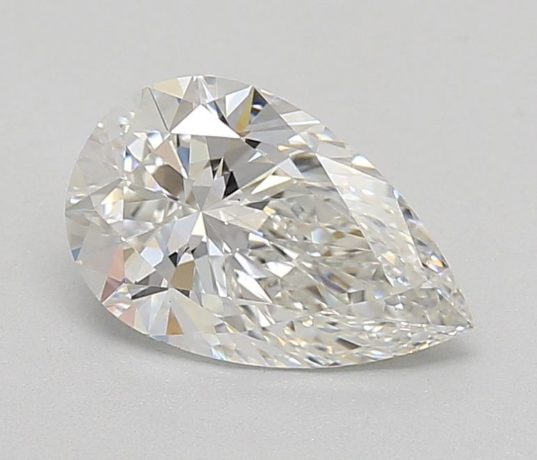 Brilliant pear-cut moissanite gemstone