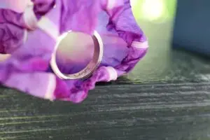 Engraved message on wedding ring