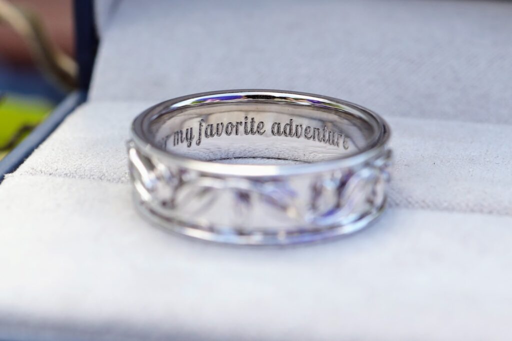Love sealed through hand engraving.