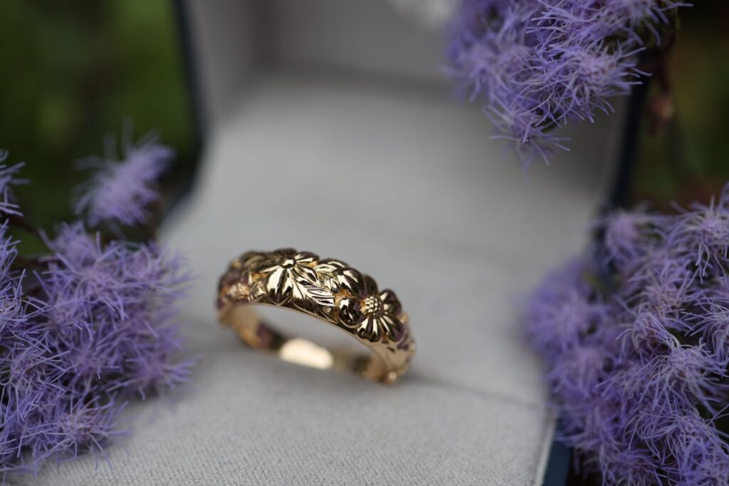 Refined wedding band of love.