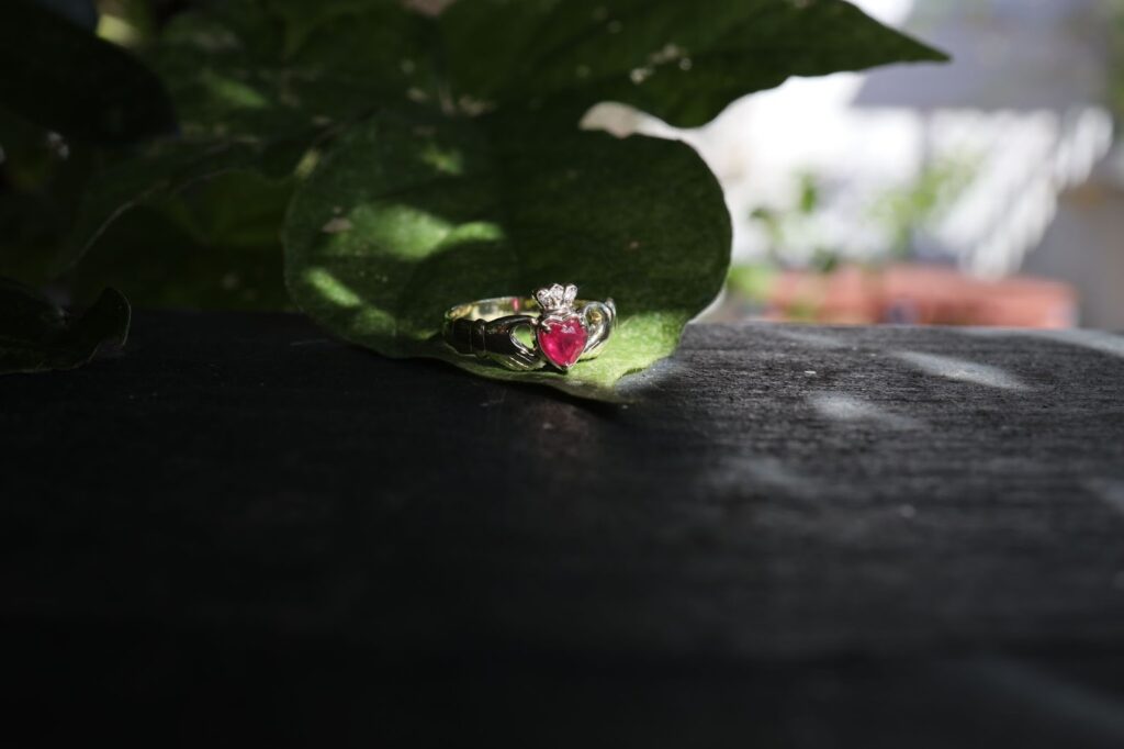 Timeless heirloom ring of quiet devotion.