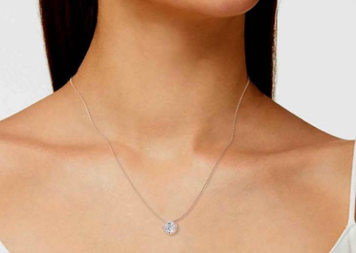 Delicate diamond necklace permanent jewelry