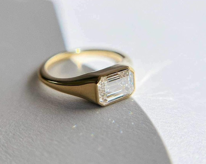 Enhance ring design with a bezel setting.
