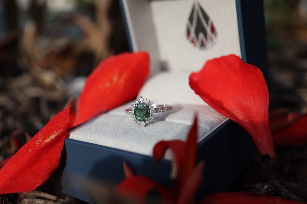 sparkling emerald ring