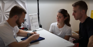 Jeweler explaining BriteCo policy