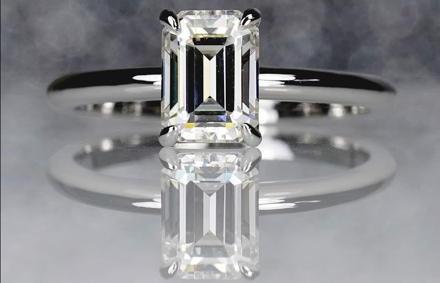 Solitaire engagement ring crafted for timeless grace.