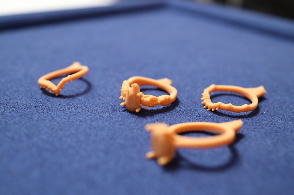 CAD and wax models bring custom ring clarity.