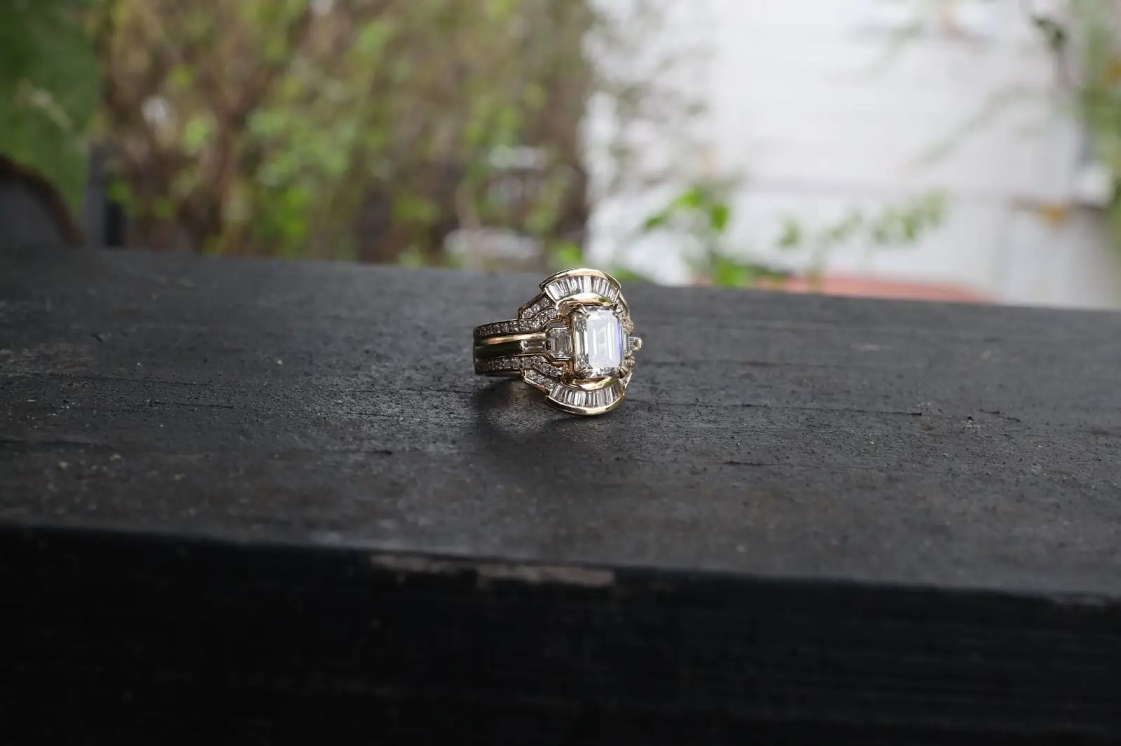 Contour Wedding Band stabilizes your ring stack.