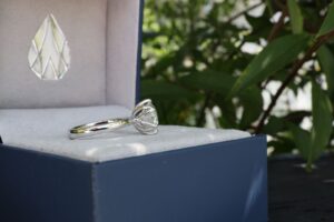 Mixed-Metal Wedding Band with refined, timeless lines.