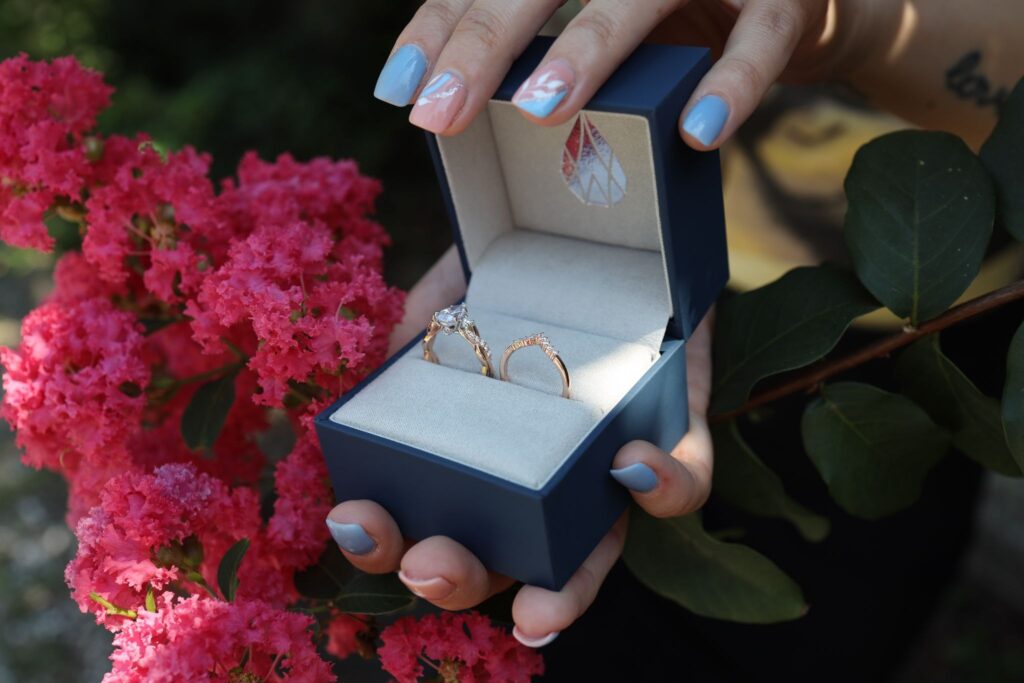 Matching wedding bands with comfort and harmony.